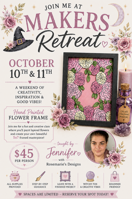 Hand painted flower Frame