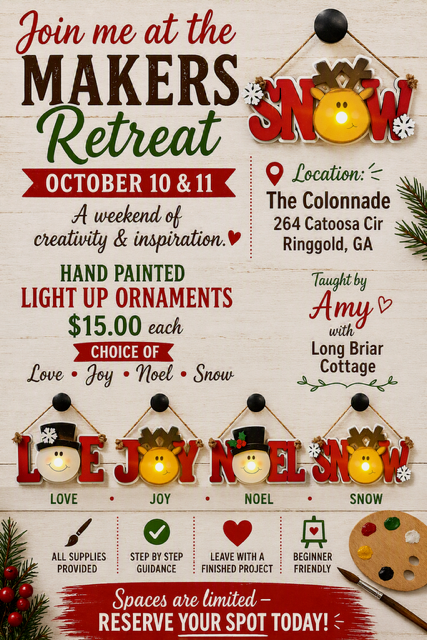 Hand Painted light-up ornament