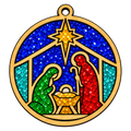 Nativity Ornament Crushed GLass Kit