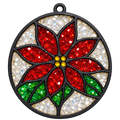 Poinsettia Ornament Crushed Glass Kit