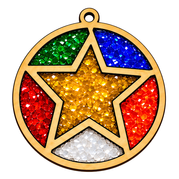 Star Ornament Crushed Glass Kit